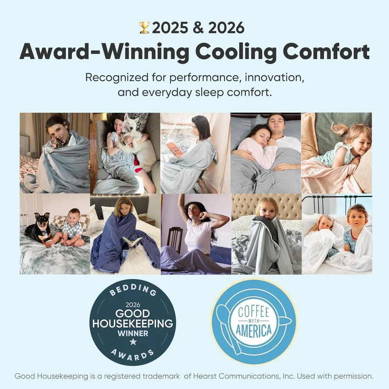 Elegear Arc-Chill 3.0 Cooling Comforter – Ultra Cooling Blanket for Hot Sleepers | Q-Max >0.5 Cool Tech, Lightweight Reversible Summer Quilt