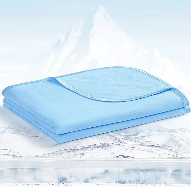 Elegear Cool Fiber Q-Max 0.4 Double-Sided Ice Silk Cooling Blanket – Lake Blue
