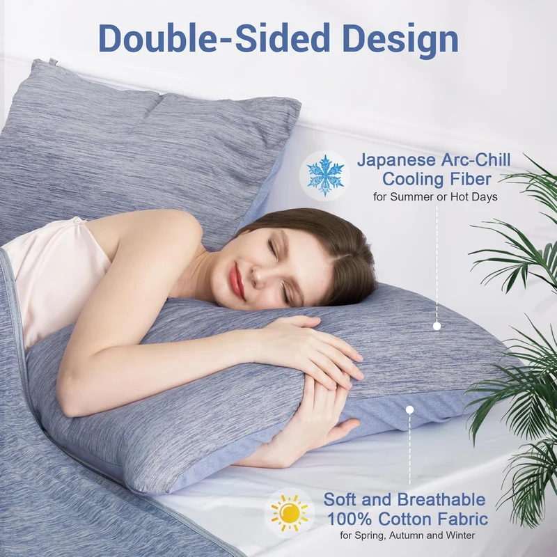 Revolutionary Blue Cooling Pillowcases Set of 2 – Arc-Chill Pro Q-Max 0.4