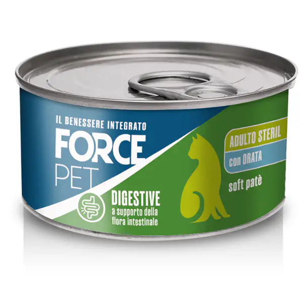 Forcepet Cat Adult Sterilised Digestive supporto flora intestinale Soft patè 85 gr