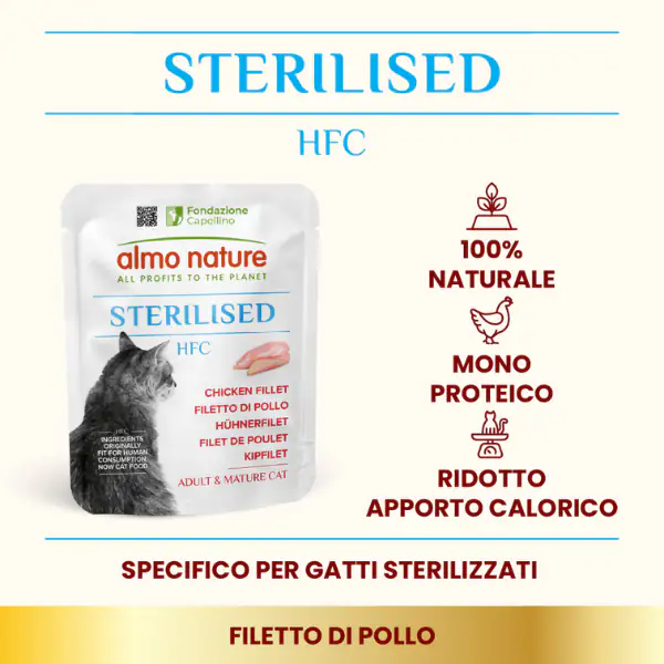 Almo Nature HFC Cat Sterilised Monoproteico 50 gr