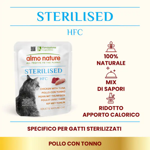 Almo Nature HFC Cat Sterilised Monoproteico 50 gr