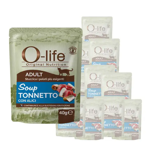 O-life Cat Adult Grain Free Soup per maggiore idratazione 40 gr
