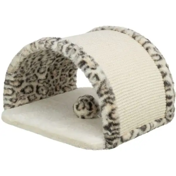 Ponte tiragraffi Leo in peluche e juta con pallina integrata Trixie