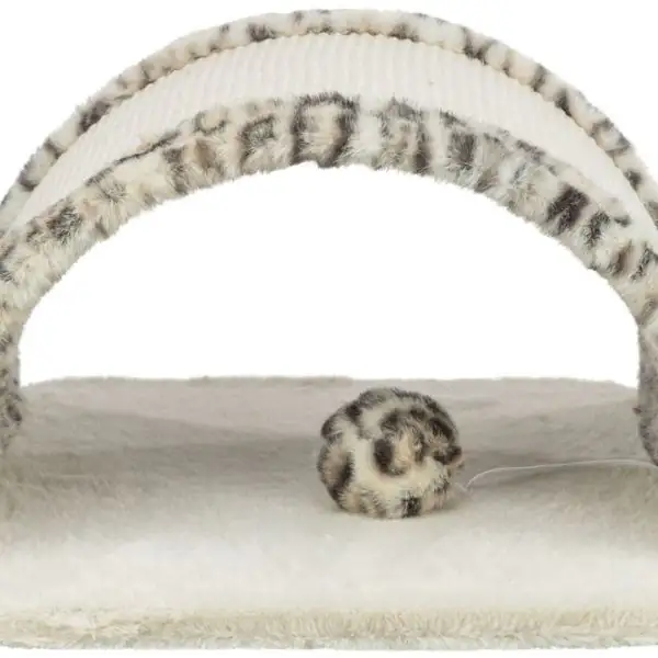 Ponte tiragraffi Leo in peluche e juta con pallina integrata Trixie