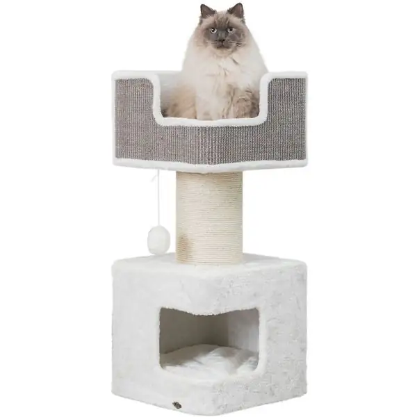 Tiragraffi XXL Ava super accessoriato in sisal e peluche Trixie