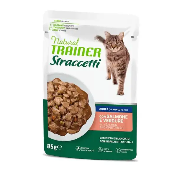 Natural Trainer Cat Adult Straccetti cotti al vapore 85 gr