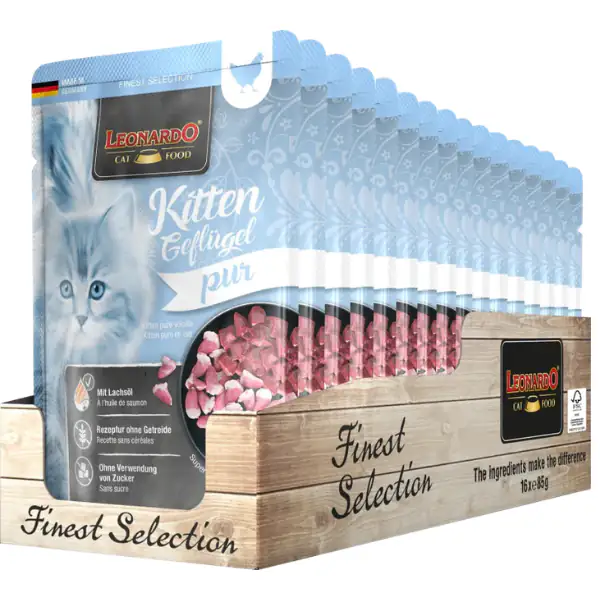 Leonardo Cat food Kitten Finest Selection Puro Grain Free monoproteico 85 gr