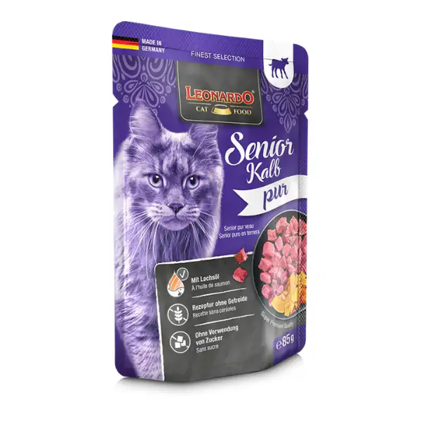 Leonardo Cat food Senior Finest Selection Puro Grain Free monoproteico 85 gr