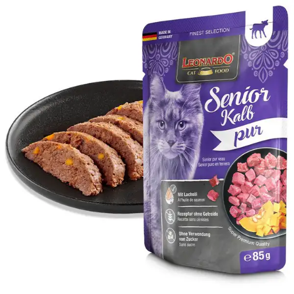 Leonardo Cat food Senior Finest Selection Puro Grain Free monoproteico 85 gr