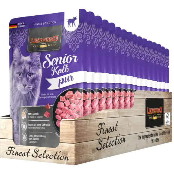 Leonardo Cat food Senior Finest Selection Puro Grain Free monoproteico 85 gr
