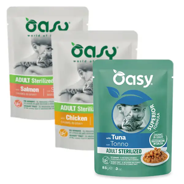 Oasy Cat Adult Sterilized Bocconcini in salsa 85 gr