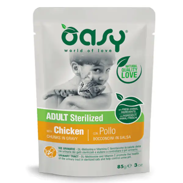 Oasy Cat Adult Sterilized Bocconcini in salsa 85 gr