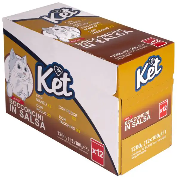 Ket Adult Bocconcini in salsa multipack 12x100 gr