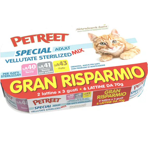 Petreet Vellutate Special Cat Sterilized Maxi Scorta 6x70 gr