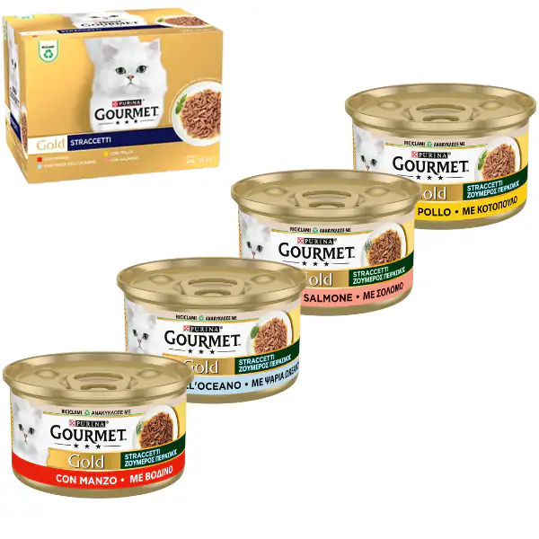 Purina Gourmet Gold Straccetti Umido Gatto Multipack 24x85g