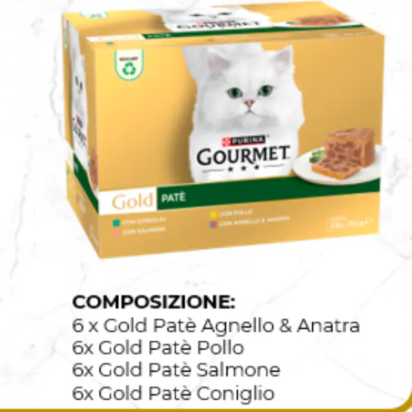Purina Gourmet Gold Patè Umido Gatto Multipack 24x85g