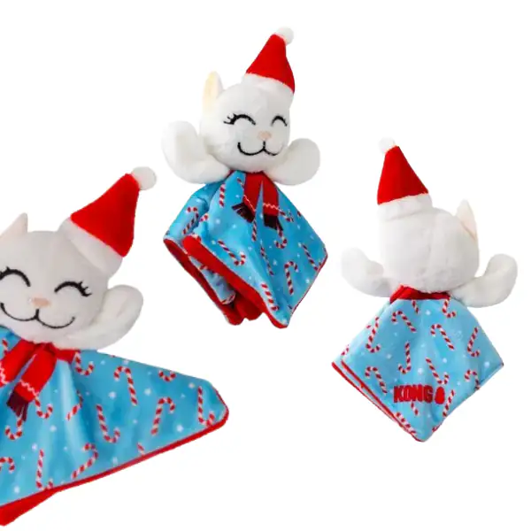 Gioco per gatti in peluche con erba gatta Crackles Santa Kitty Kong