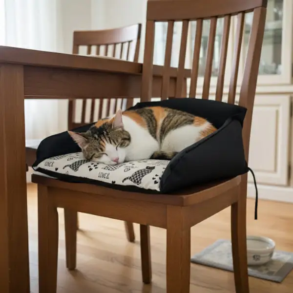 Seggiolino per gatti imbottito Universale Cat black&white Nasonero