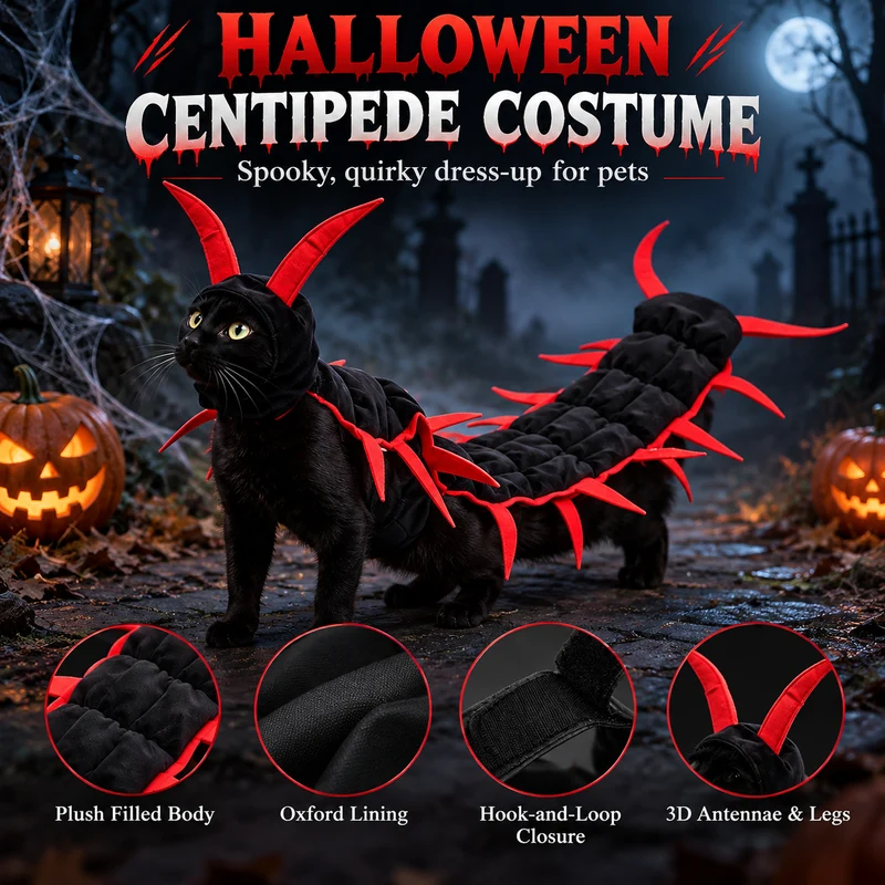 Halloween Centipede Cat Costume