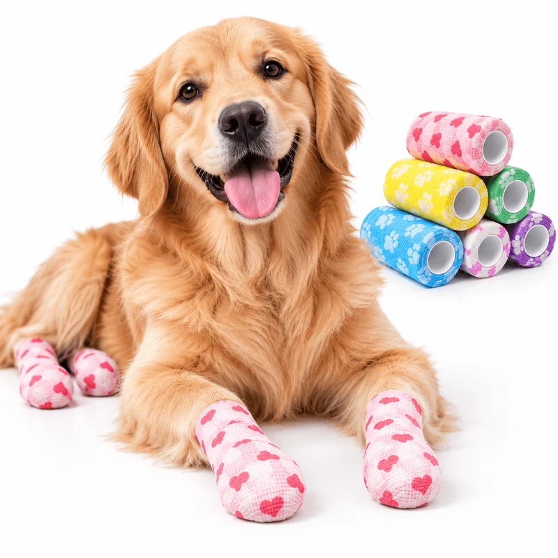 Self-Adhesive Pet Bandage Wrap for Dogs & Cats