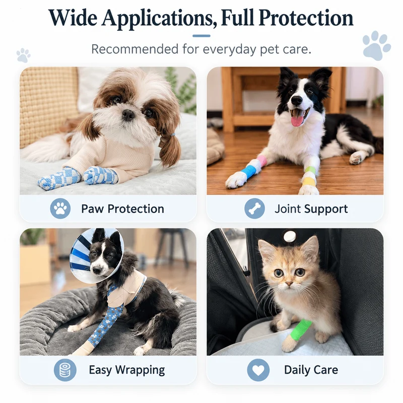 Self-Adhesive Pet Bandage Wrap for Dogs & Cats