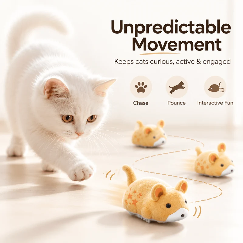 Automatic Moving Mouse Cat Toy