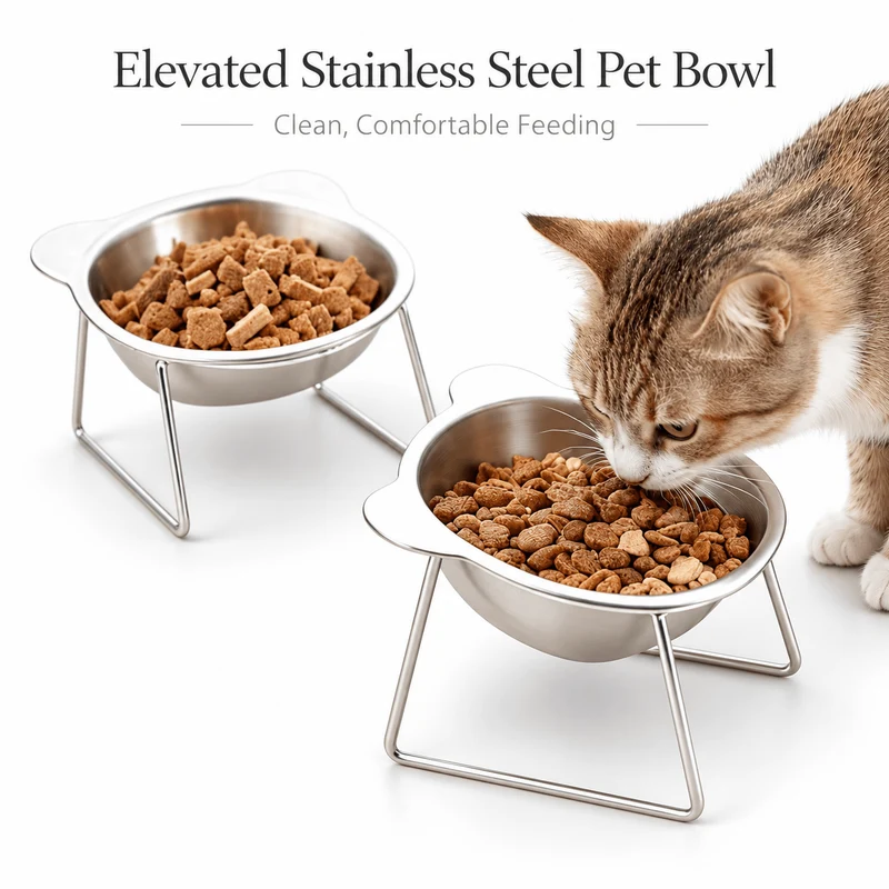Elevated Stainless Steel Pet Bowl