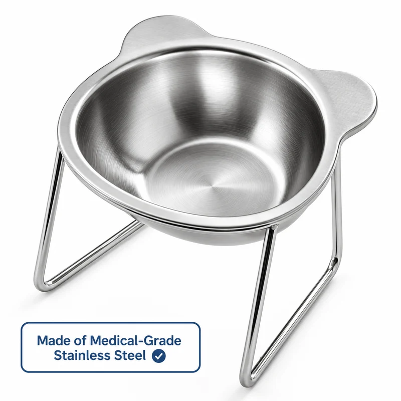 Elevated Stainless Steel Pet Bowl