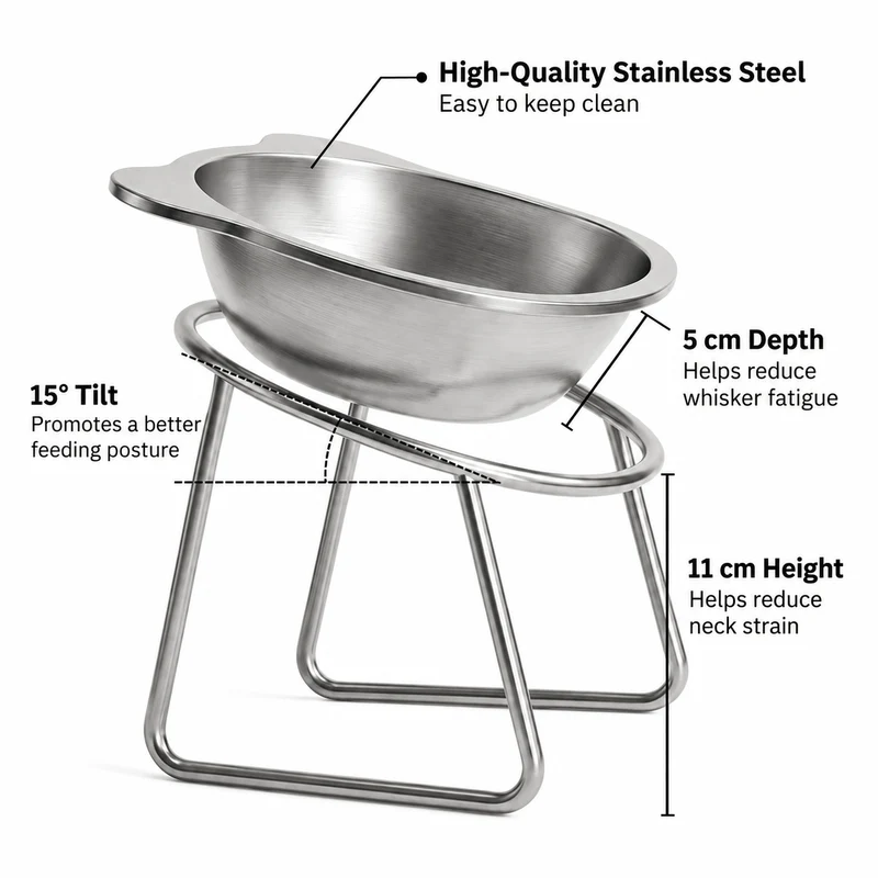 Elevated Stainless Steel Pet Bowl