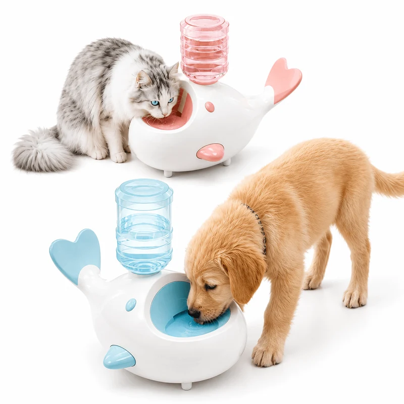 Automatic Pet Water Dispenser – Siphon Gravity Water Bowl for Cats & Dogs
