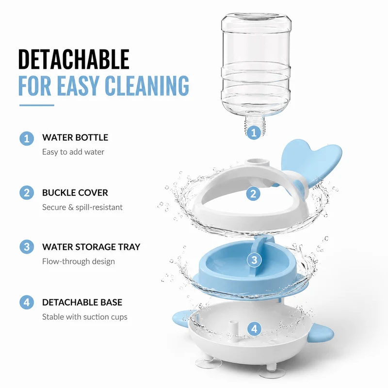 Automatic Pet Water Dispenser – Siphon Gravity Water Bowl for Cats & Dogs
