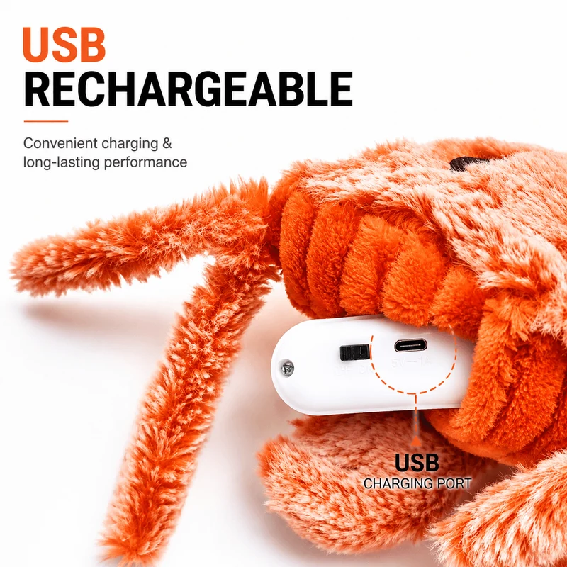 Interactive Lobster Pet Toy – Moving Wiggle Toy for Cats & Dogs