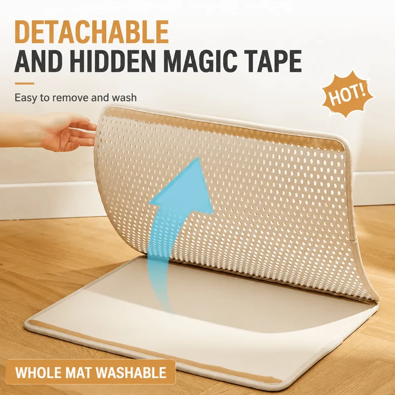 Double Layer Cat Litter Mat – Honeycomb Litter Trap Mat for Cleaner Floors