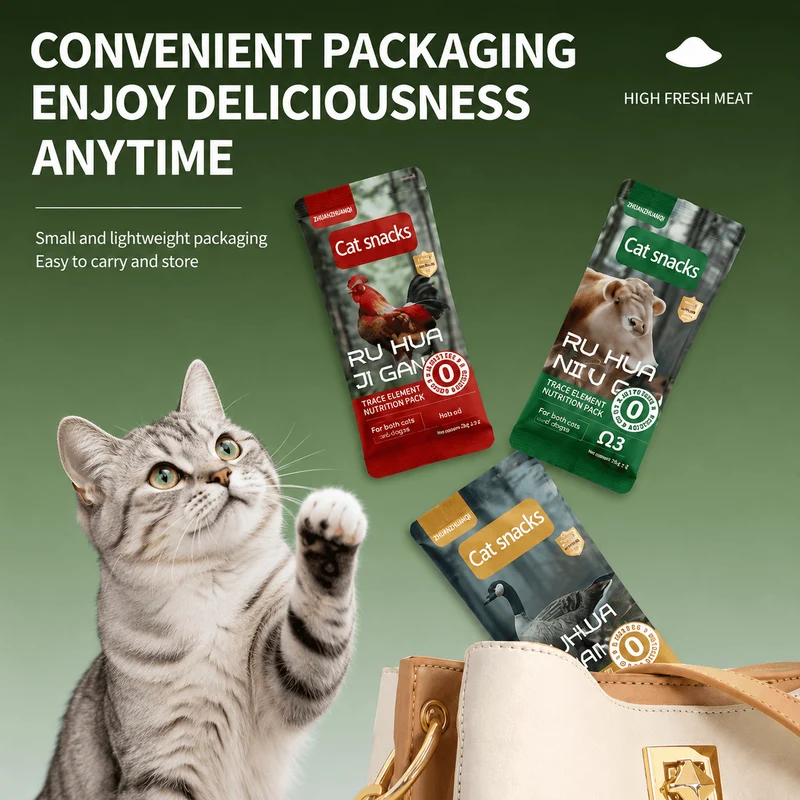 Trace Element Nutrition Pack for Cats & Dogs – Premium Meat Treats with Krill Oil & Fish Oil