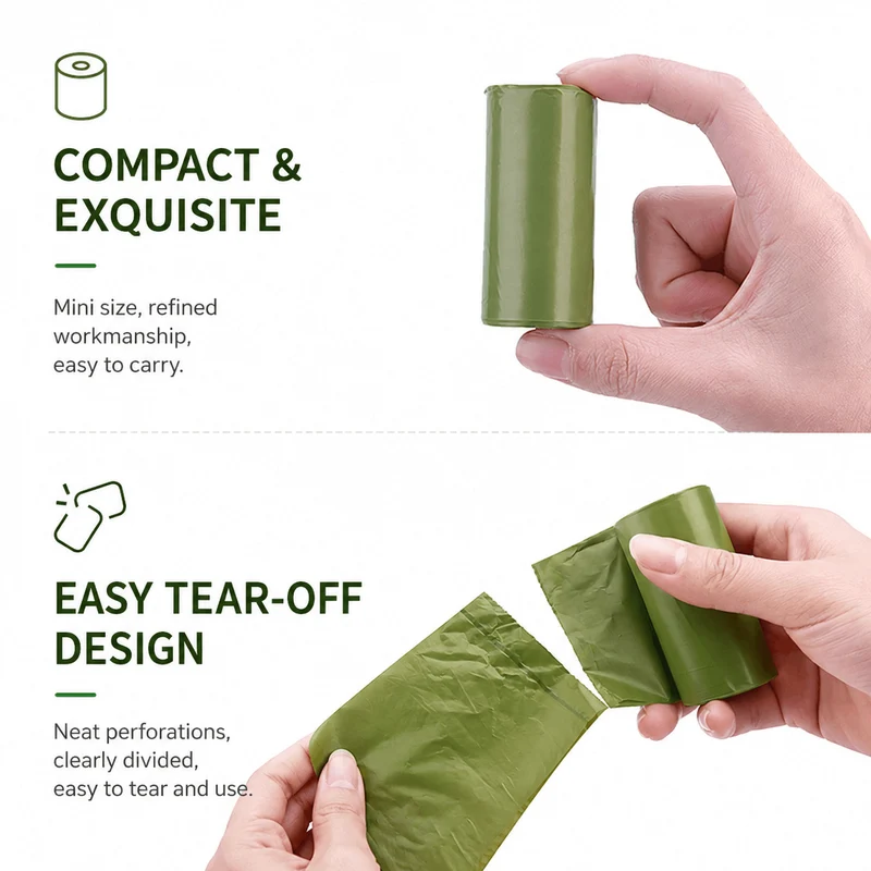 HDPE + EPI Dog Poop Bags – Leak-Proof Rolls with Free Dispenser
