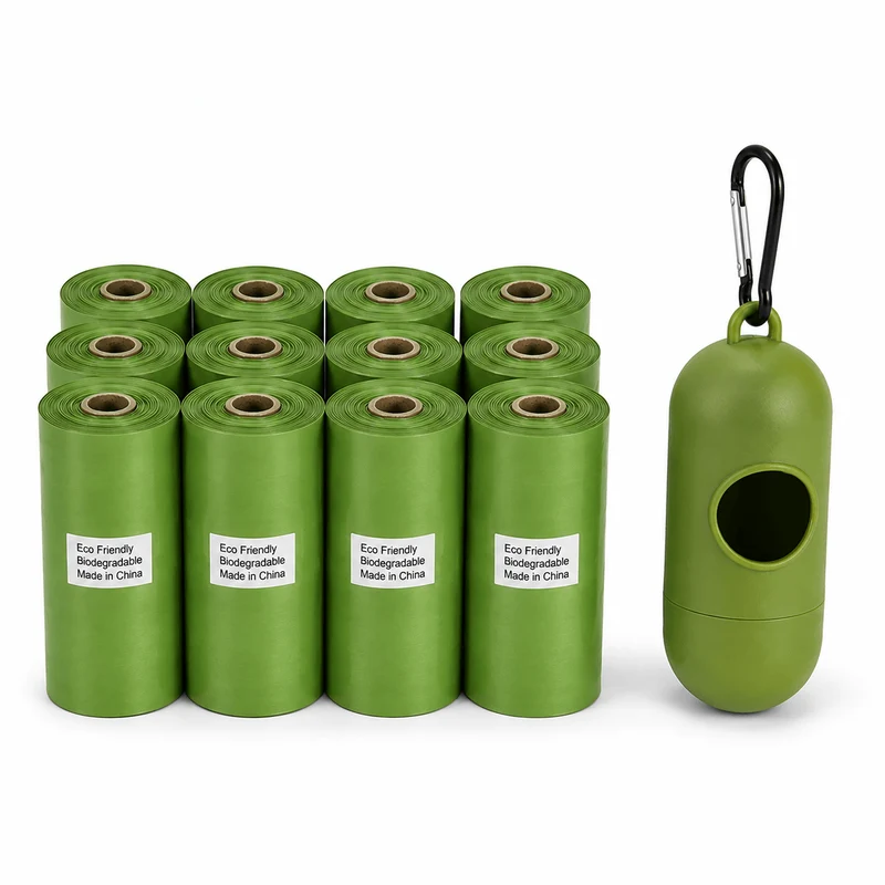 HDPE + EPI Dog Poop Bags – Leak-Proof Rolls with Free Dispenser