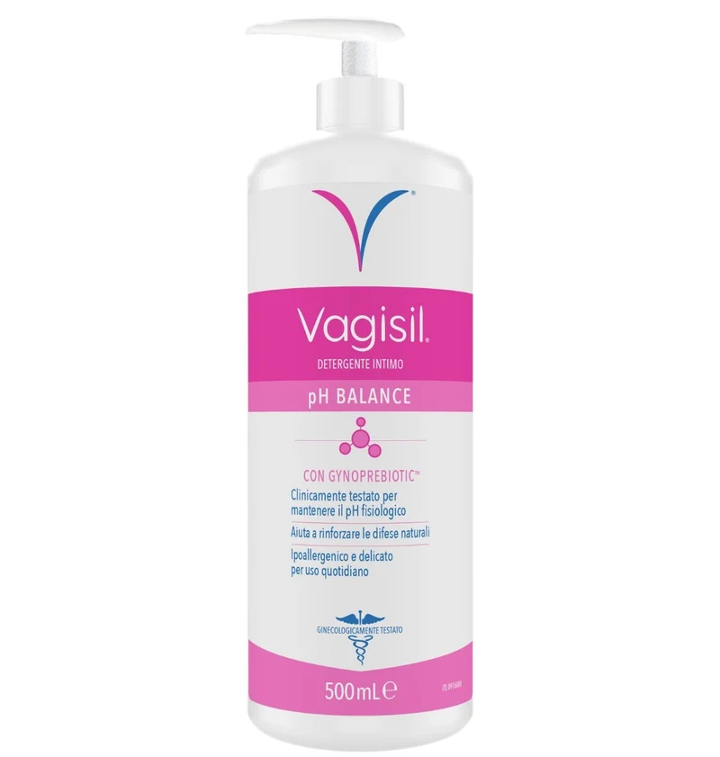 Vagisil Detergente Intimo pH Balance Per l'Igiene Intima Quotidiana Con Prebiotici Naturali 500ml