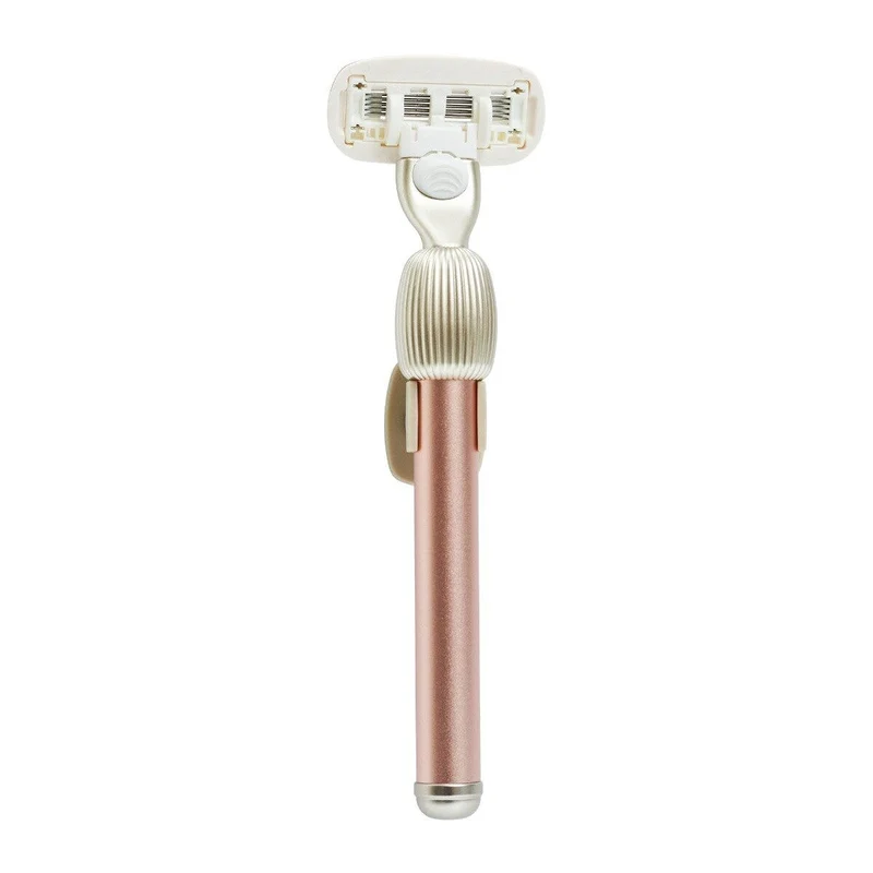 Fler The Razor Starter Set Rasoio + Supporto + 2 Testine Colore Blush