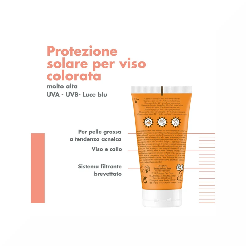 Avène Cleanance Colorato SPF 50+ Solare Viso 50ml