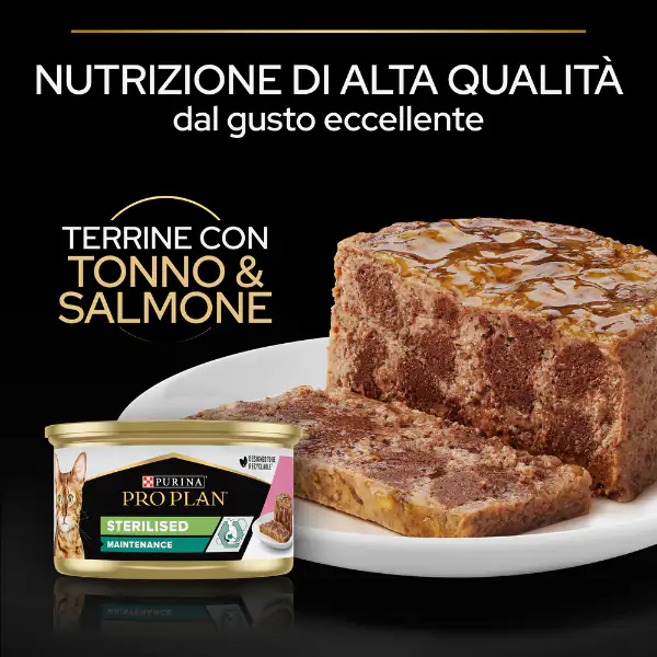 Purina Pro Plan Sterilised Maintenance Umido Gatti Terrine Salmone e Tonno