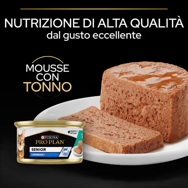 Purina Pro Plan Senior 7+ Longevis Umido Gatti Mousse Tonno 85 g