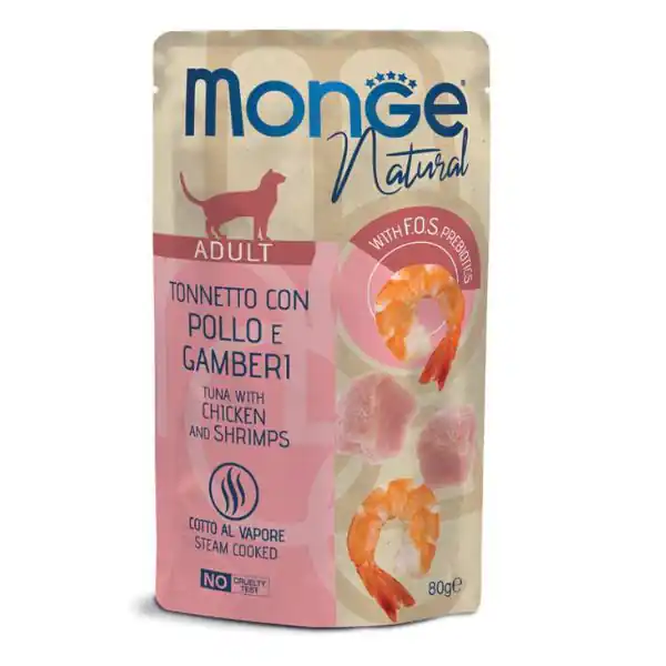 Monge Natural Adult cottura al vapore gustosi Pezzetti 80 gr