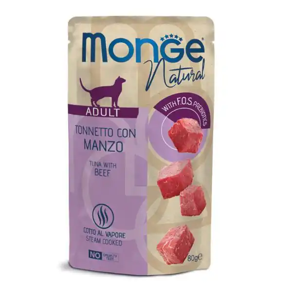 Monge Natural Adult cottura al vapore gustosi Pezzetti 80 gr