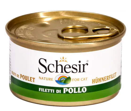 Schesir Cat Soft Adult filetti in gelatina alimento completo lattina 85 gr