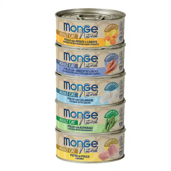 Monge Natural Adult cottura al vapore Ricette Delicate 80 gr