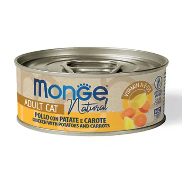 Monge Natural Adult cottura al vapore Ricette Delicate 80 gr