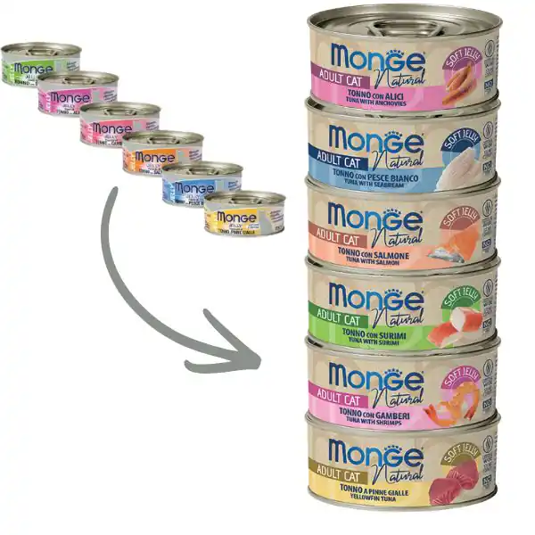 Monge Natural Adult cottura al vapore in Jelly 80 gr