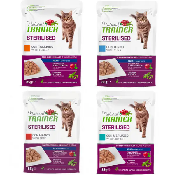 Natural Trainer Adult Sterilised Bocconcini in salsa 85 gr