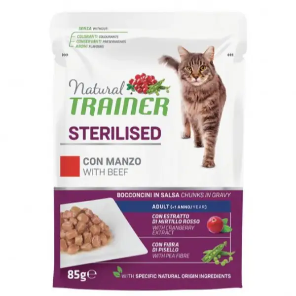 Natural Trainer Adult Sterilised Bocconcini in salsa 85 gr